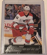 Brett Pesce 2015-16 Upper Deck Young Guns Rookie Card Carolina Hurricanes. rookie card picture