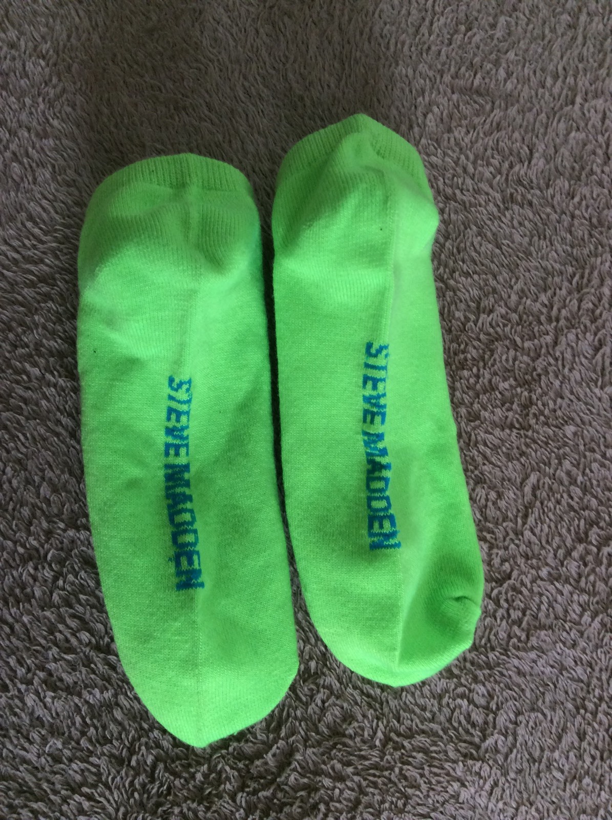 Socks Pair Low Cut Steve Madden/ Green With Steve Madden WORD In Blue Women-image