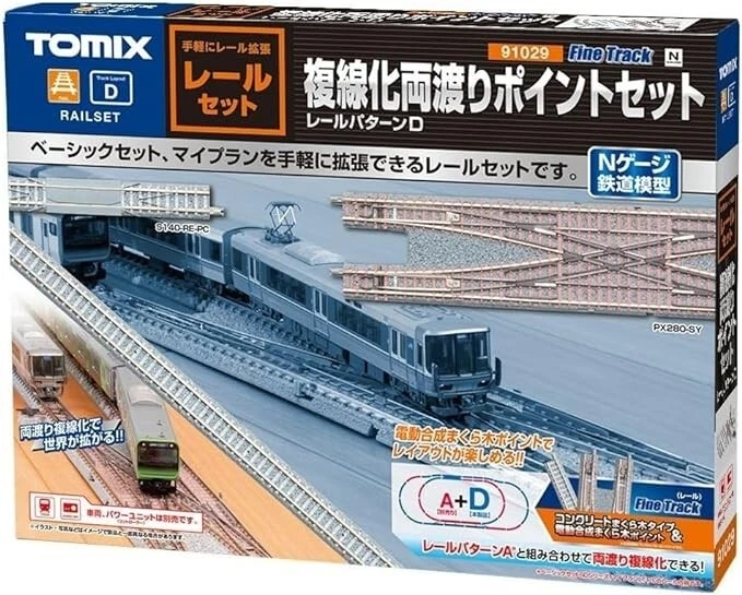 Tomytec Tomix N Gauge Rail Set Double Track Double Crossing