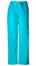 Cherokee style 4100 Unisex Drawstring with Cargo Pocket Scrub Pants Turquoise Sm