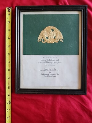 Senator Don Nickles Christmas Card Framed