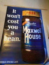 Maxwell House & Sarson Promotional Billboard Posters - 1990's 175 X 118 Cm APROX