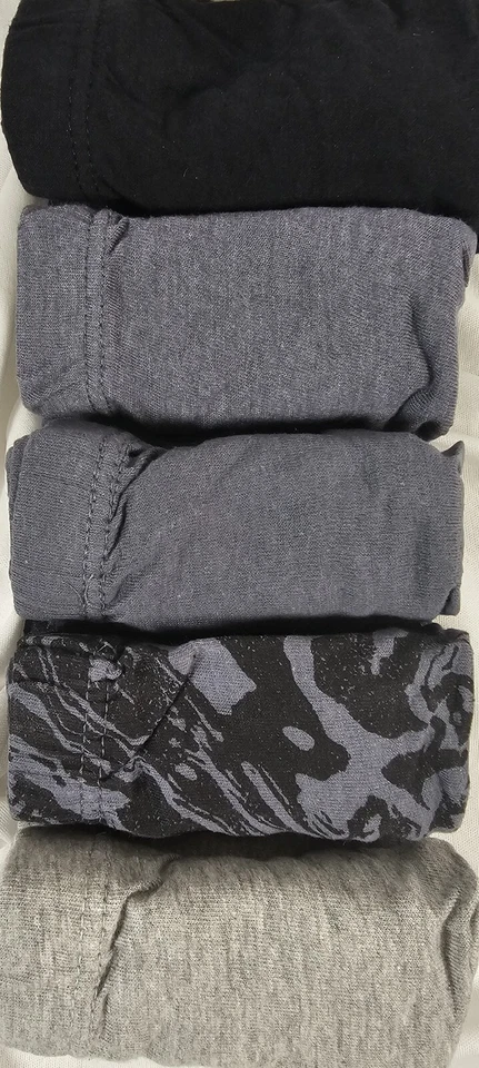 Paquete de 5 calzoncillos clásicos de tiro bajo Van Heusen S negro gris mezcla de algodón, bolsa de contorno Foto 2 de 4