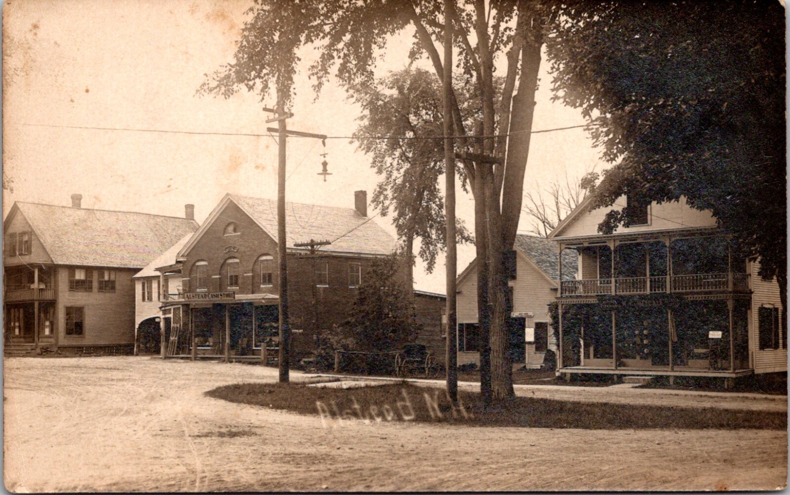 New Hampshire Alstead Cash Store Metcalf Sporting Goods 1914 RPPC Postcard 16357