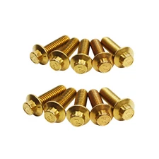 10PCS Gold Stainless Steel Front Brake Rotor Screws for Harley Softail Dual Disc