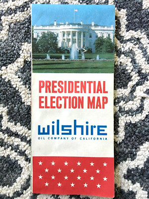 PRESIDENTIAL ELECTION MAP Wilshire Oil Company of California 1964 VINTAGE