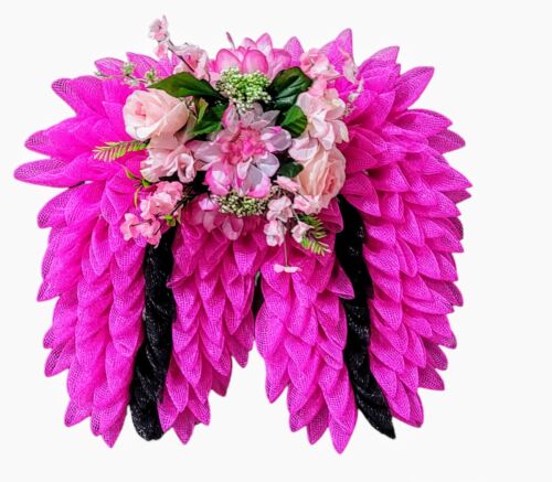 wreaths for front door, angel wings, choose your color, funeral wreath, wreath - Picture 1 of 9