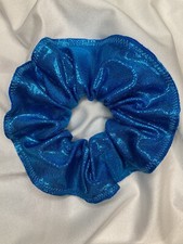 Handmade Scrunchie New Hair Tie Turquoise Mystique Spandex. Size: 5"x5"