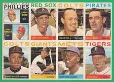 UNCUT SHEET/PANEL 8) CARL YASTRZEMSKI 1964 TOPPS FOX RICHIE ALLEN ROOKIE TPHLC