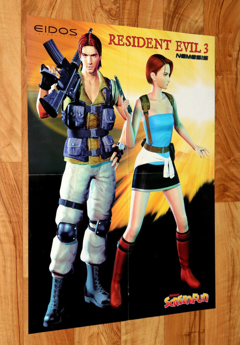 Resident Evil 3 Nemesis Jill Valentine & Carlos Oliveira Poster