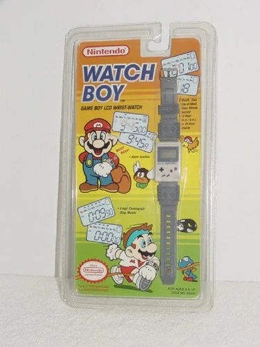 NINTENDO BRAND - NINTENDO WATCH BOY GAME BOY LCD WRIST-WATCH - 1993 NISP