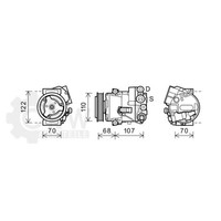 AVA Quality Cooling Kompressor Klimaanlage FüR Opel Astra J Caravan Meriva B