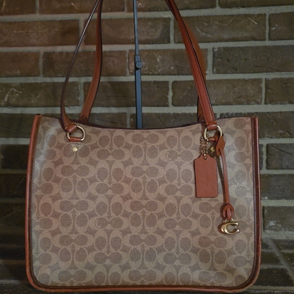 Coach Coated Canvas Signature Tyler Carryall 28 Tote Bag
