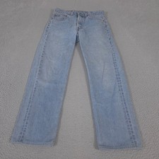 VINTAGE Levi's Jeans Mens 33x32 Light Wash 505 Straight Leg Cotton Denim USA 90s