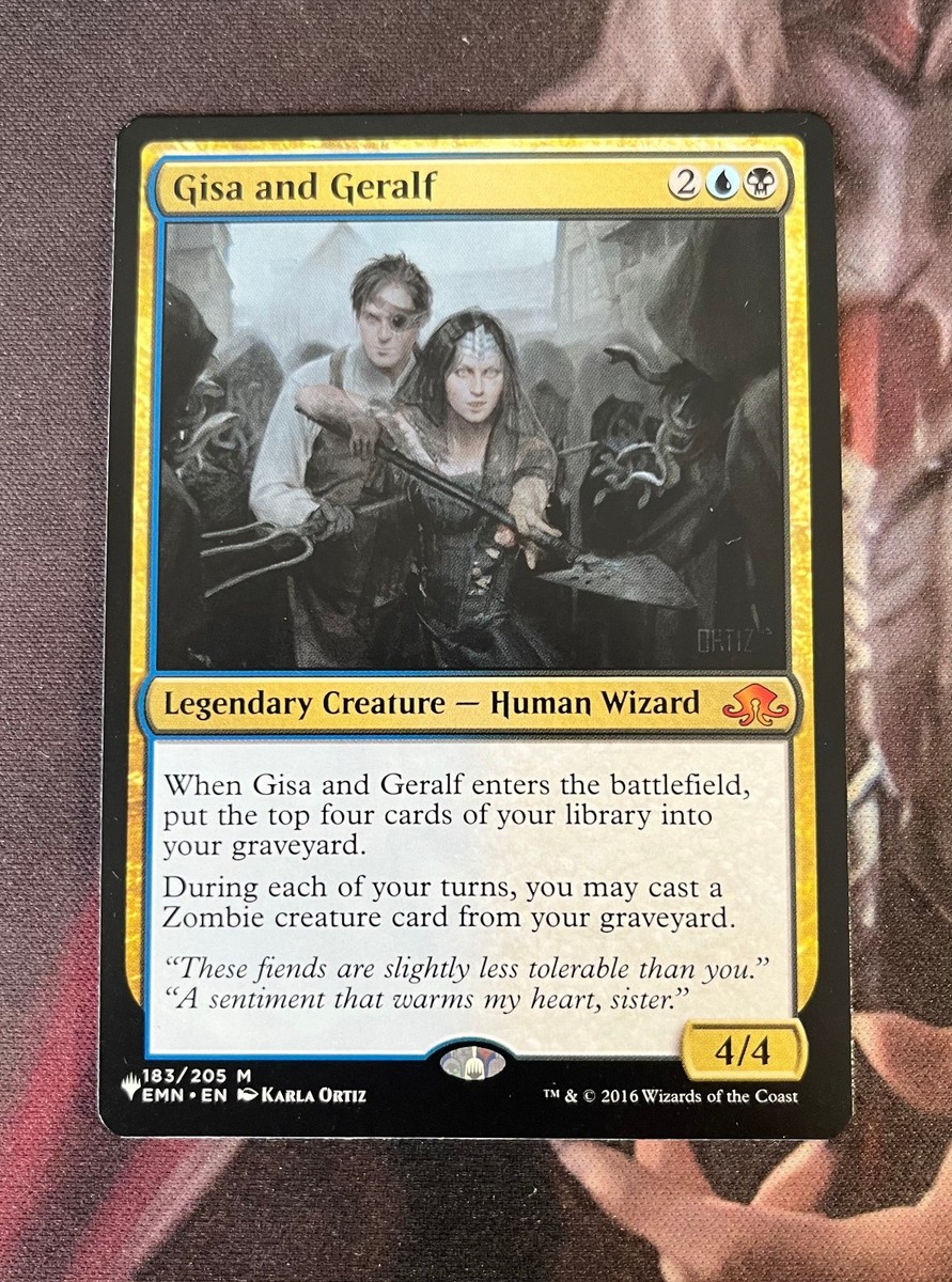 MtG Custom Commander / EDH Blue Black Zombies - Gisa and Geralf