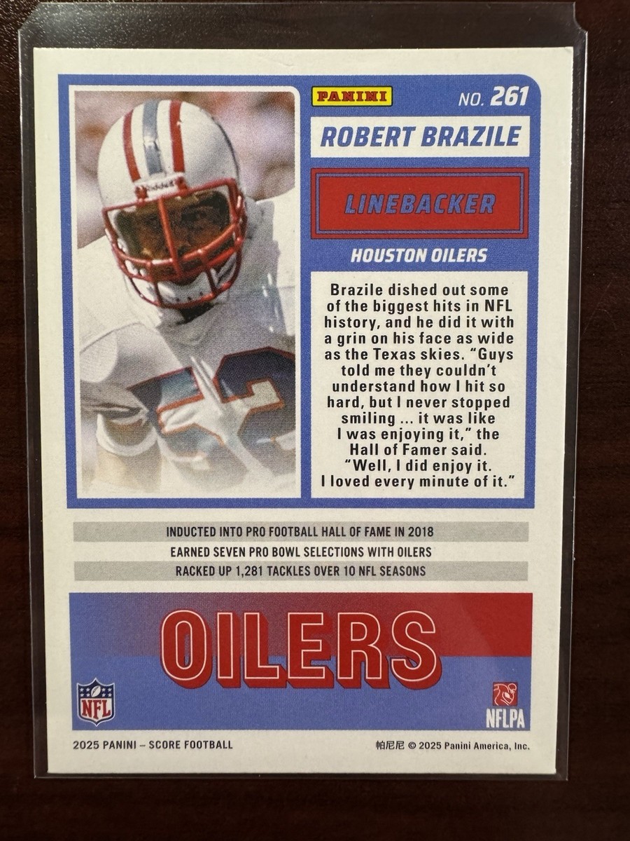 8cm CD OH!エルズ ハナマルOL講座 特典リーフレット 掃き溜めに鶴無し 2025 Score A Treat Halloween #261 Robert Brazile - Houston Oilers