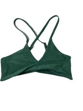 Bombshell Women's Small Green Twist Front Sports Bra
