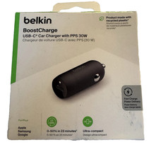 Belkin 30W Car Charger USB-C Port - Black - N...