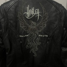 Sexy Harley-Davidson Women's Small Embroidered Leather riding Jacket97082-12VW