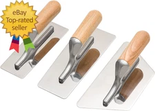 Polished Stainless Steel Venetian Plaster Trowel Set 3 PC Paint Plastering