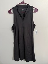 Old Navy Dress Womens Medium Tall Powersoft Go Dry Sleeveless Pleated Skirt New