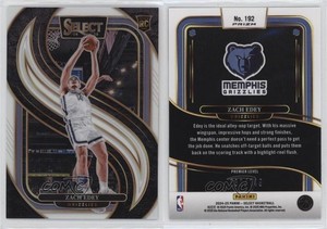 2024-25 Panini Select Premier Level White Prizm /149 Zach Edey #192 Rookie RC
