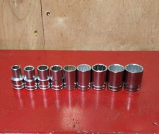 Blackhawk Usa 12 Dr Sae 9pc Socket Set 12pt 38-78 Nos Vintage