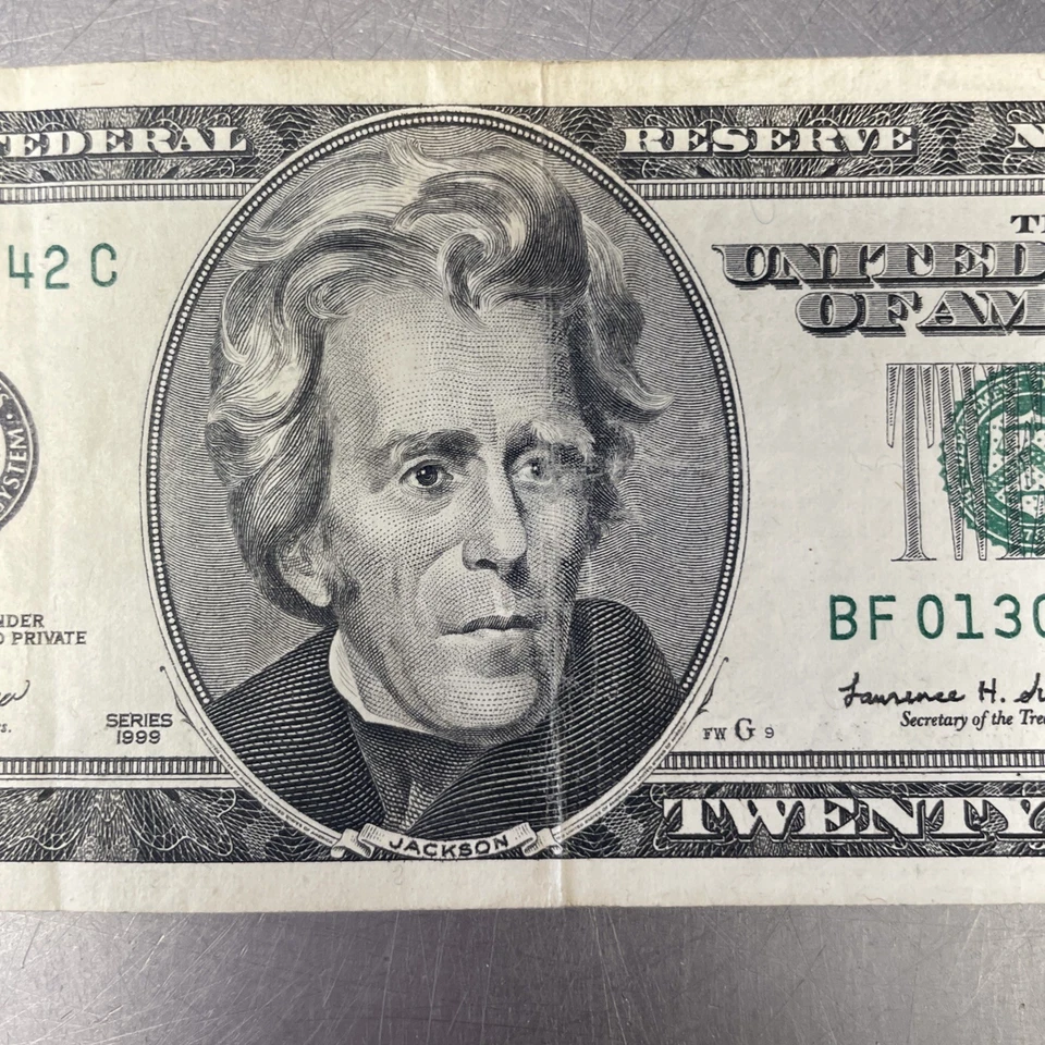 1996 Twenty Dollar Bill Federal Reserve Note Rare 29 Years Old Great Condition - Image 3 of 4