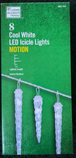 Home Accents Lightshow 7 ft 8 Motion Cool White LED Christmas Icicle Lights