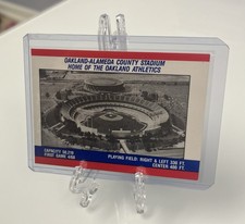Oakland Athletics  ALAMEDIA COUNTY STADIUM  Stadium Card  FLEER 1988 VERSION 1