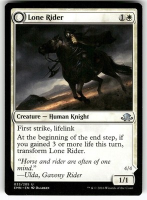 Lone Rider 33 Uncommon Eldritch Moon Magic: The Gathering Near Mint