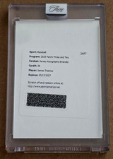 2025 Panini Three and Two James Traintos Jersey Autographs Auto Emerald /5 Made