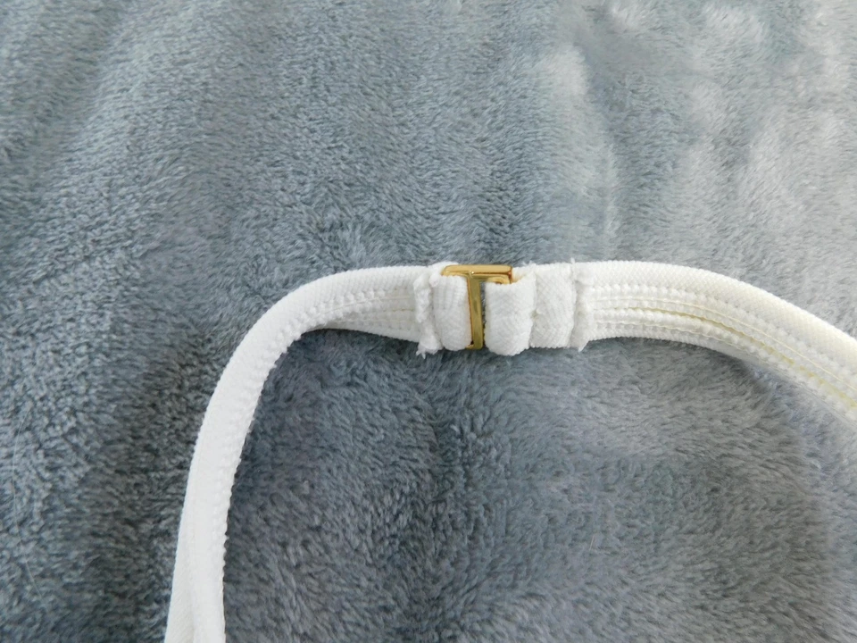 Top de bikini Ralph Lauren para mujer mediano dorado con pony bordado corbata halter de natación Foto 4 de 4