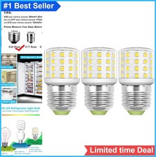 LED Refrigerator Light Bulb 4W E26 Medium Base 5000K Daylight 600 Lumens Pack