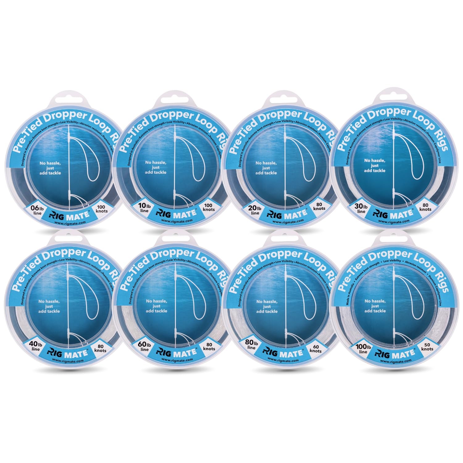 60 lb Pre-Tied Dropper Loop Rigs. Fishing Line Spool. Loops 18 Inches Apart w... - Image 5