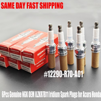 #ad #ad 6PCS Genuine OEM NGK Iridium Spark Plugs For Honda 12290 R70 A01 ILZKR7B11 USA $21.00