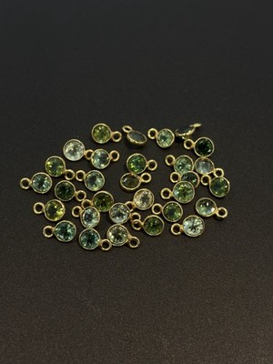 Tourmaline 18K Gold Filled Bezel 5 mm, Single Connector (GTG-GBT-9)