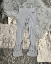 Matilda Jane Layered Ash Leggings Girls Secret Fields Gray Benny Ribbed Pants 14