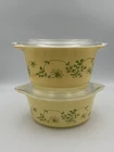 Set of 2 PYREX SHENANDOAH Covered Casserole Dishes W/  Lids 472-B, 473-B