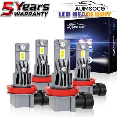 For Ram C/V 2012-2015 LED Headlight Kit Bulbs H9 H11 Replacment High Low Beam
