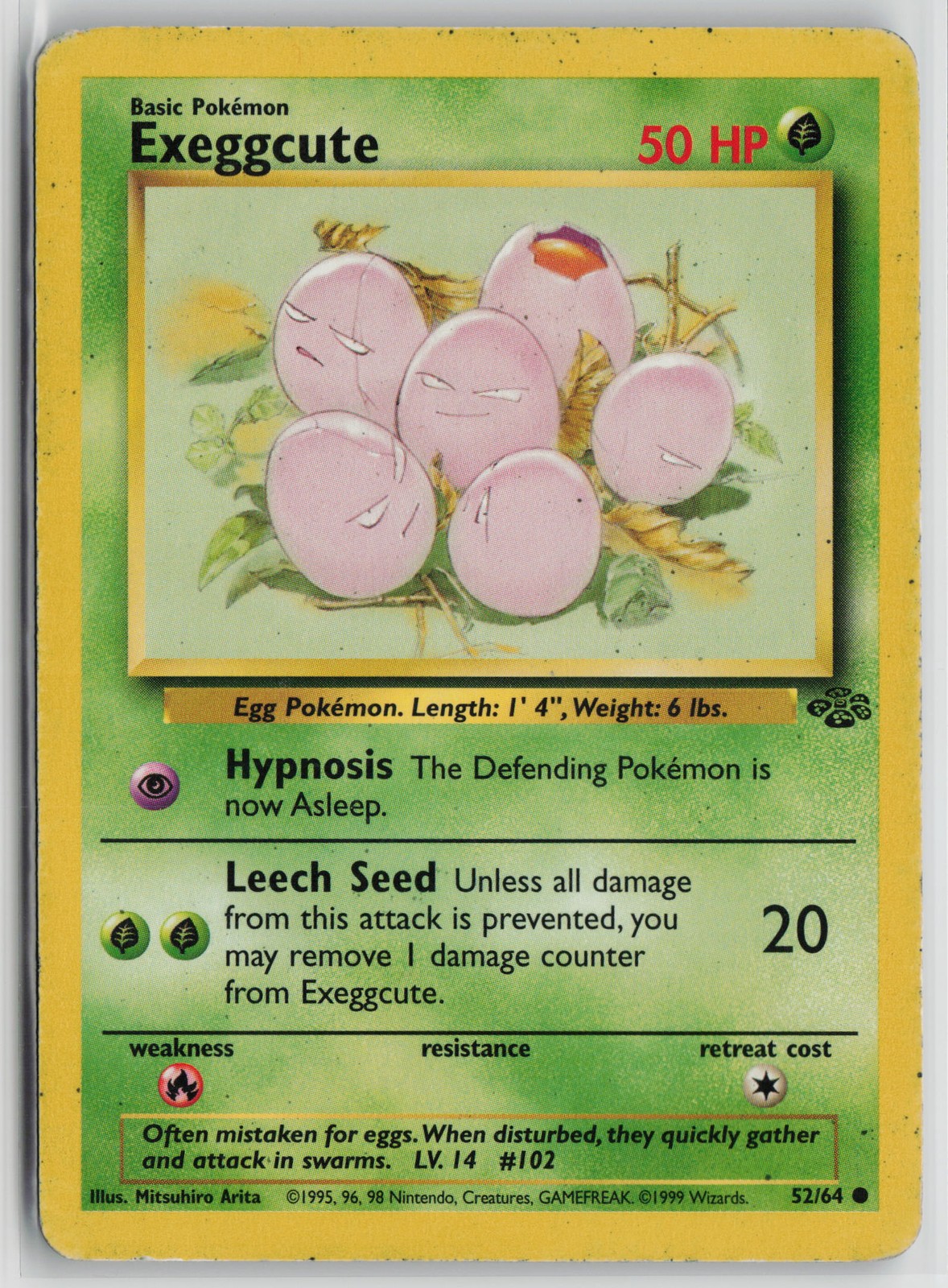 Exeggcute 52/64 Jungle Common Pokemon card