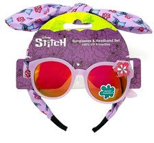 Stitch Girl's Fashion Sunglasses with Matching Headband Set