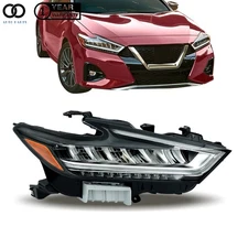 Headlight For Nissan Maxima 2019 2020 2021 Right Side LED Headlamp Chrome Clear