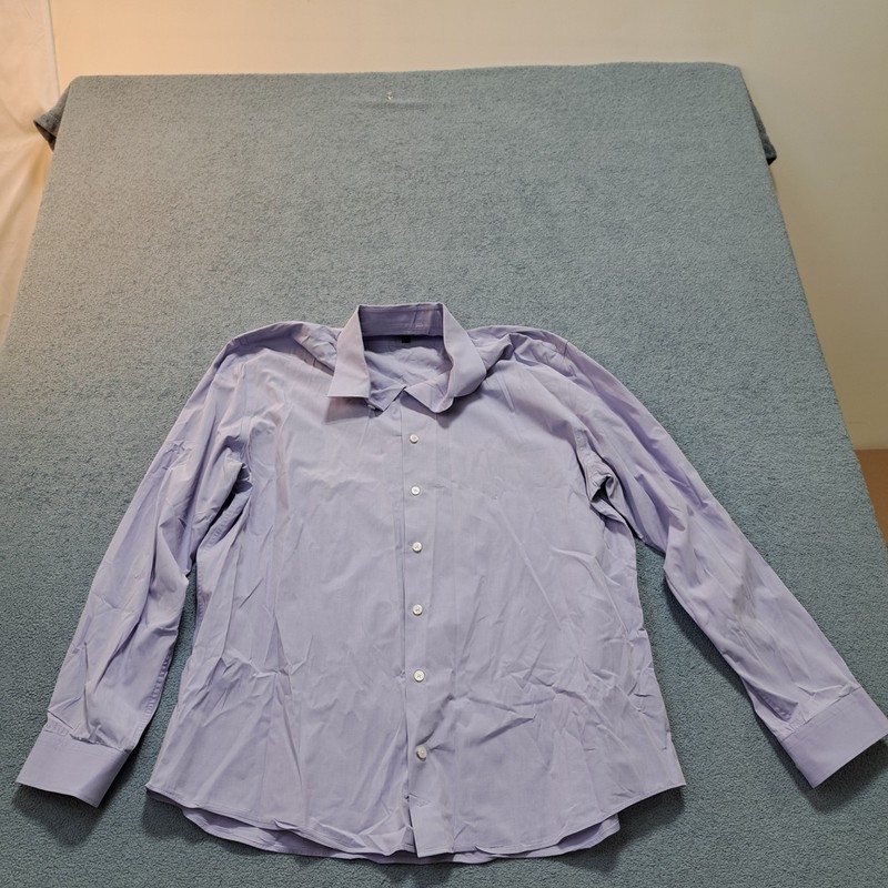 Express Button -Up Shirt mens Size XL Blue Collared Long Sleeve Classic Fit