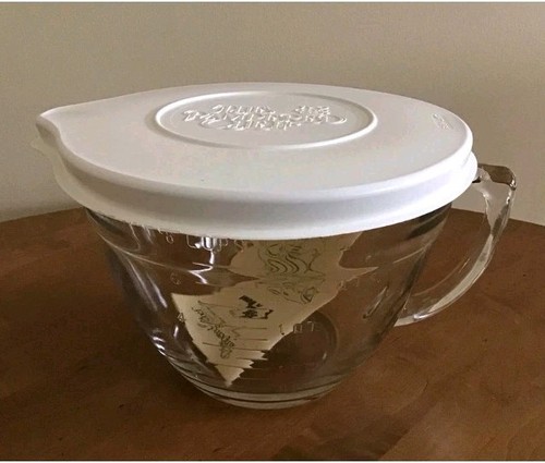 Pampered Chef 8 Tassen 2 Quart Quart Glas Messen Rühren Teig Schüssel mit Deckel #2233