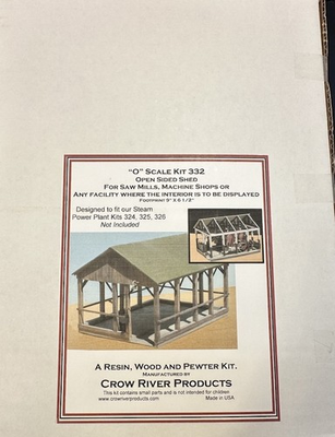 #ad #ad O Kit Craftsman Kit Crow River #332 OPEN SIDED MACHINERY SHED New in Box $39.99