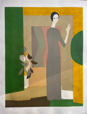 Lithographie originale signée au crayon par l'artiste Minaux. Femme