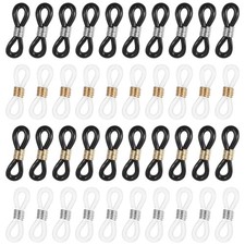 Ymapinc 40Pcs Eyeglass Chain Connector, Glass Medium, Black White Gold