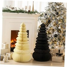 2 Pcs 3ft Large Honeycomb Christmas Tree Paper Christmas Decorations 3D
