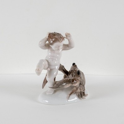 Rosenthal Figur mit Krebs ''Arretiert'' Förster Figurine Figure 1927